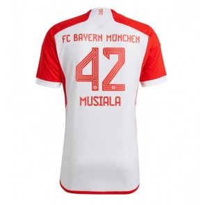 Bayern Munich Jamal Musiala #42 Koszulka Podstawowych 2023-24 Krótki Rękaw